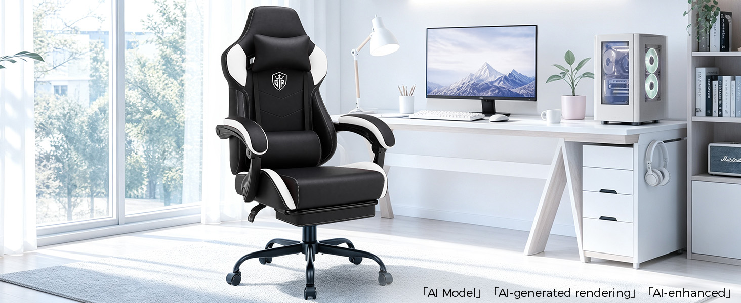 Gaming Chair with Footrest