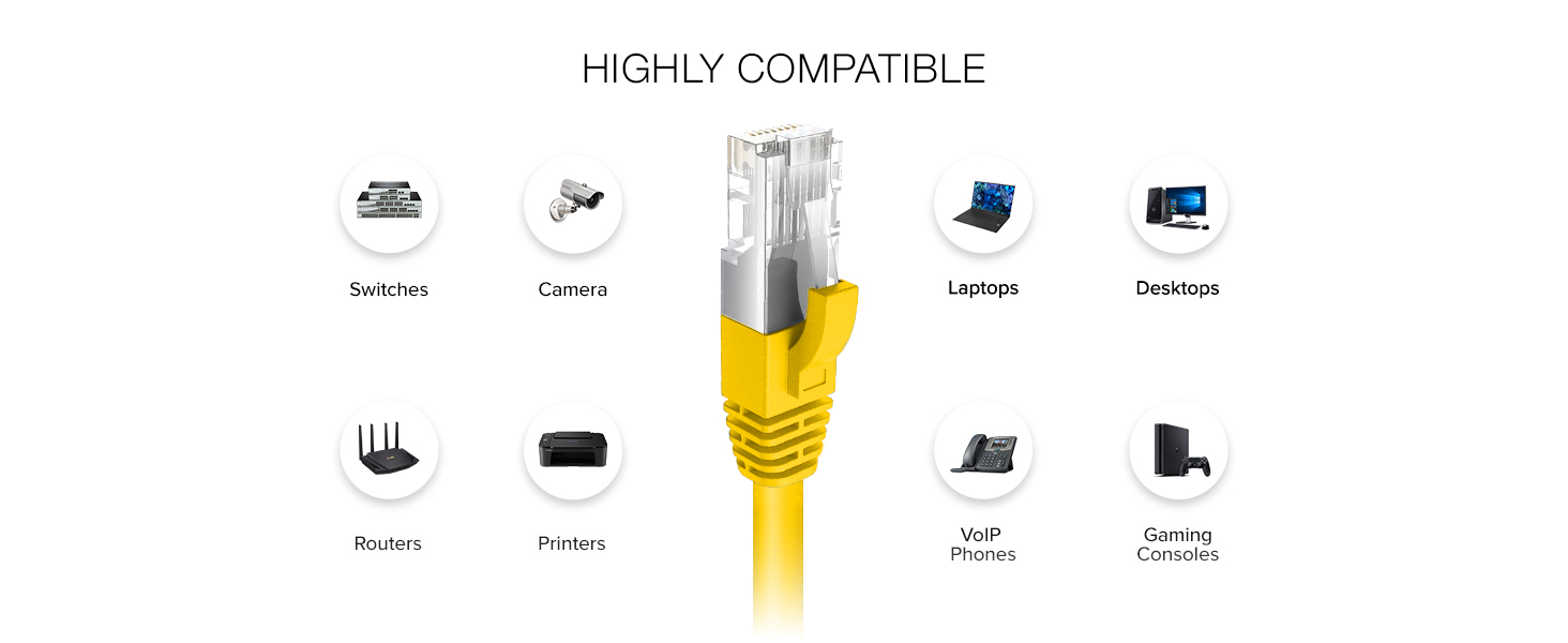 Lumenzi Cat 6 Ethernet Cable in Yellow