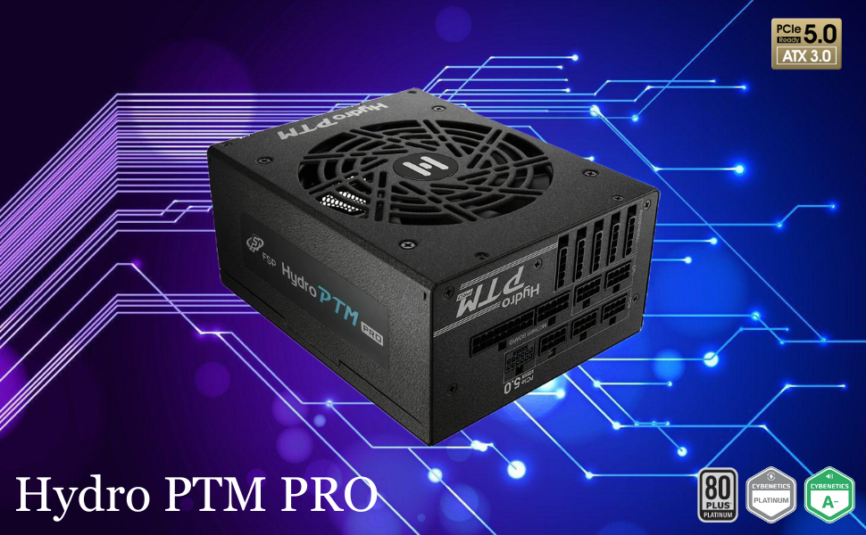 FSP Hydro PTM PRO 1000W PCIE5 ATX3.0 80 Plus Platinum - InfomaxPari