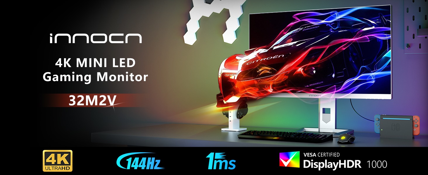 Innocn 32M2V 32-inch mini-LED 4k monitor with 99% DCI-P3 colors on