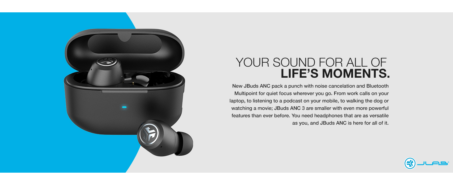 JLab JBuds ANC Gen 3 True Wireless Earbuds