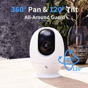 inLifeCam Tuya Smart APP 3.0MP Indoor WIFI PTZ Camera One Key Calling Pan Tilt Smart IP Camera