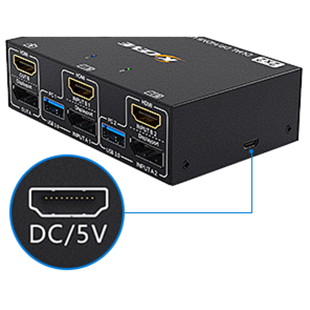 DC/5V Port The DC/5V Port is used to power the KVM in the event of a power shortage.
