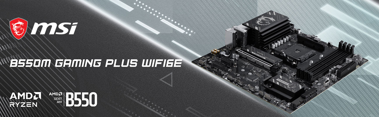 MSI B550M GAMING PLUS WIFI6E AM4 AMD B550 Micro ATX Motherboard