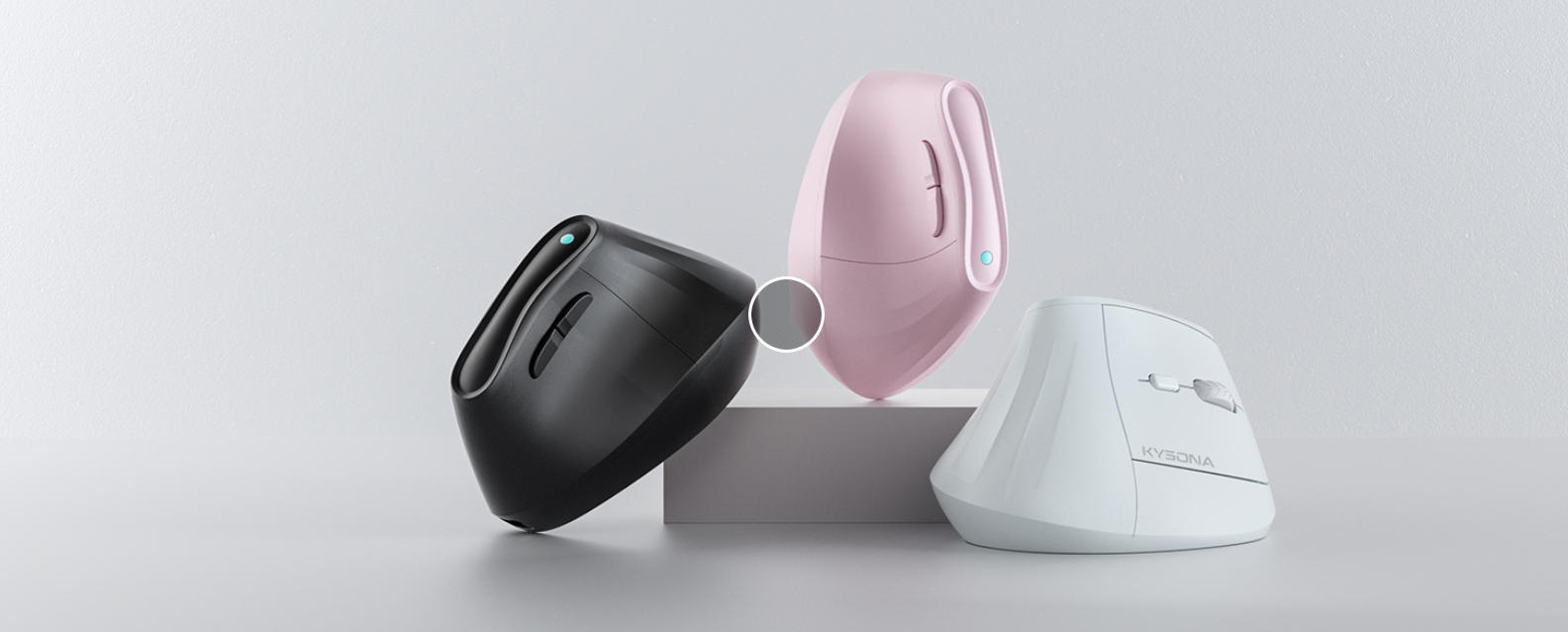 Ergonomic Wireless Tower Mouse, Vertical Quiet Ergo Mouse, Bluetooth(BT5.0,BT3.0)&2.4G