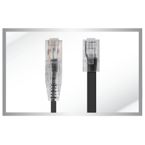 Cat6 6in Black Component Level Patch Cable, UTP, 28AWG, 550MHz, Pure Bare Copper, Snagless RJ45, Sli