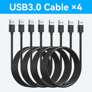 Four USB 3.0 cables Set includes four USB3.0 cables, no need to buy separately, very convenient!