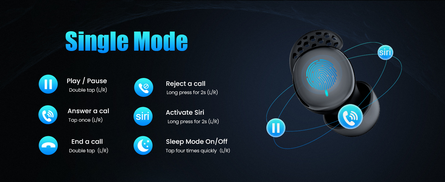 Sleep Headphones, Sleep Earbuds for Side Sleepers, Wireless Earbuds