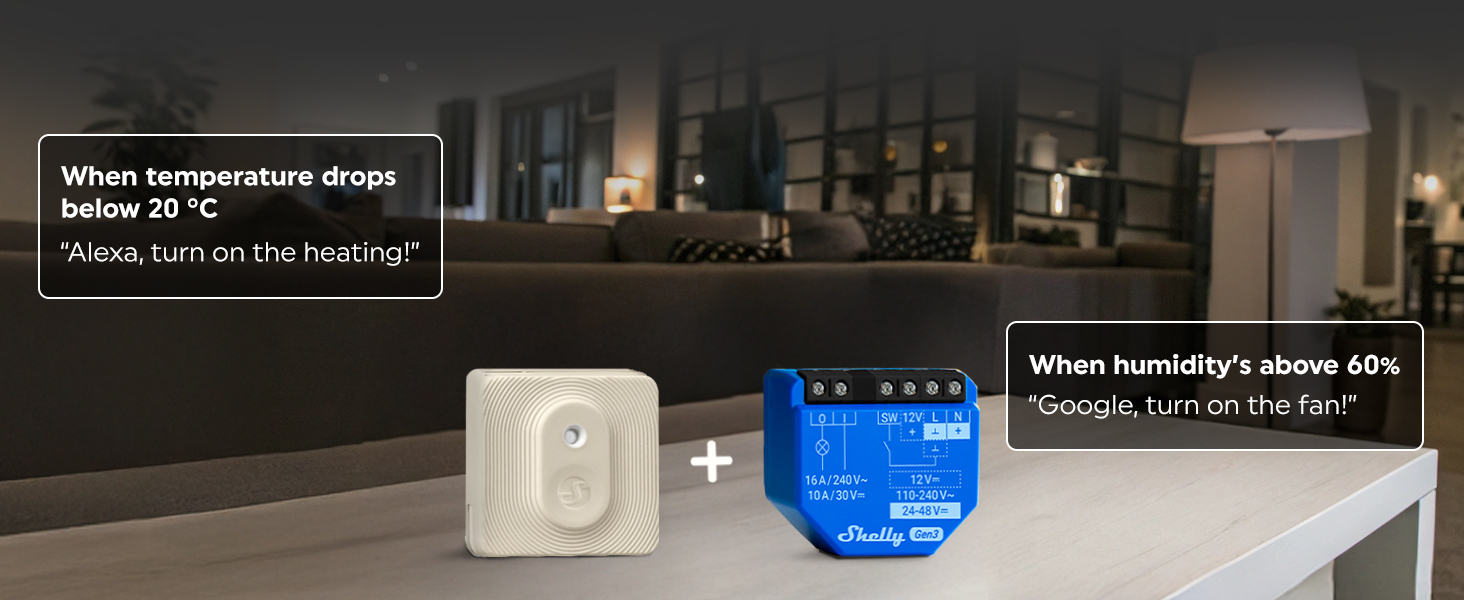 Shelly BLU H&T - Temperature & Humidity Control