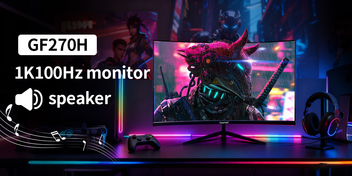 27-Inch 100Hz Black Monitor with Speakers Introduction