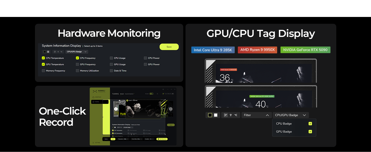 TRYX TURRIS 620 CPU Air Cooler customizable CPU/GPU Tag Display