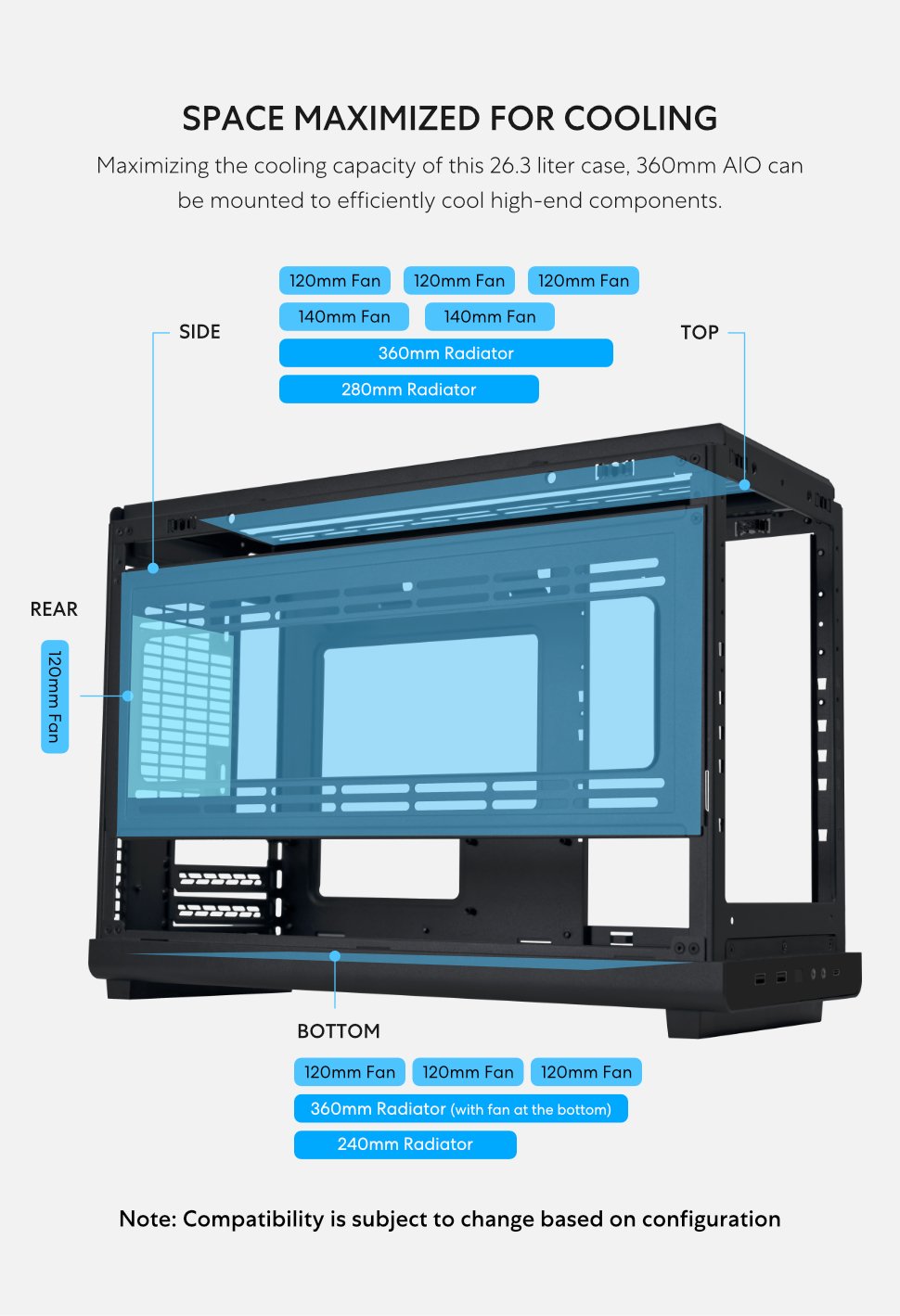 LIAN LI A3- mATX-WD Black Wood front panel SPCC M-ATX / ITX Computer ...