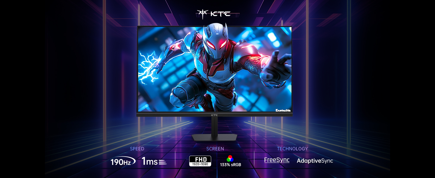KTC 24 Inch 180Hz/190Hz Gaming Monitor