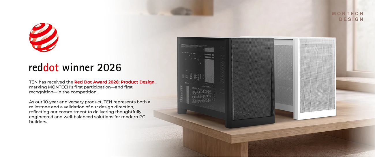 MONTECH TEN Micro ATX PC Case High Airflow Modular Mesh Chassis 