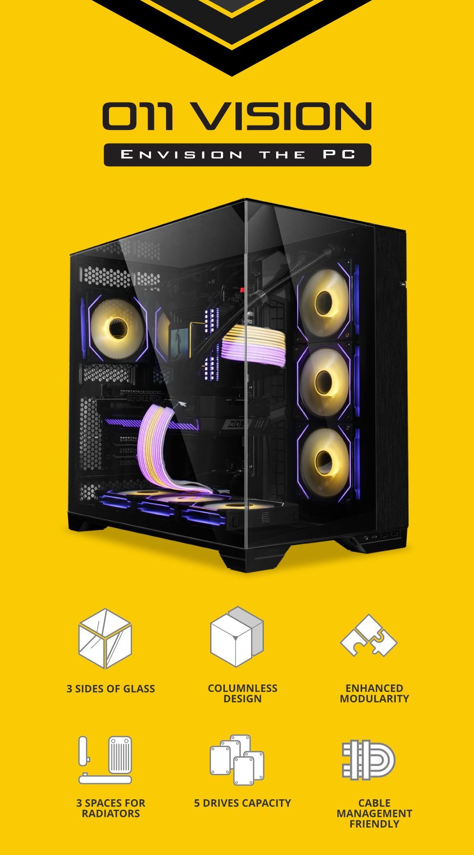 Lian Li and PC Master Race teamed up to launch the O11 Vision PC case with  3-sided tempered glass 