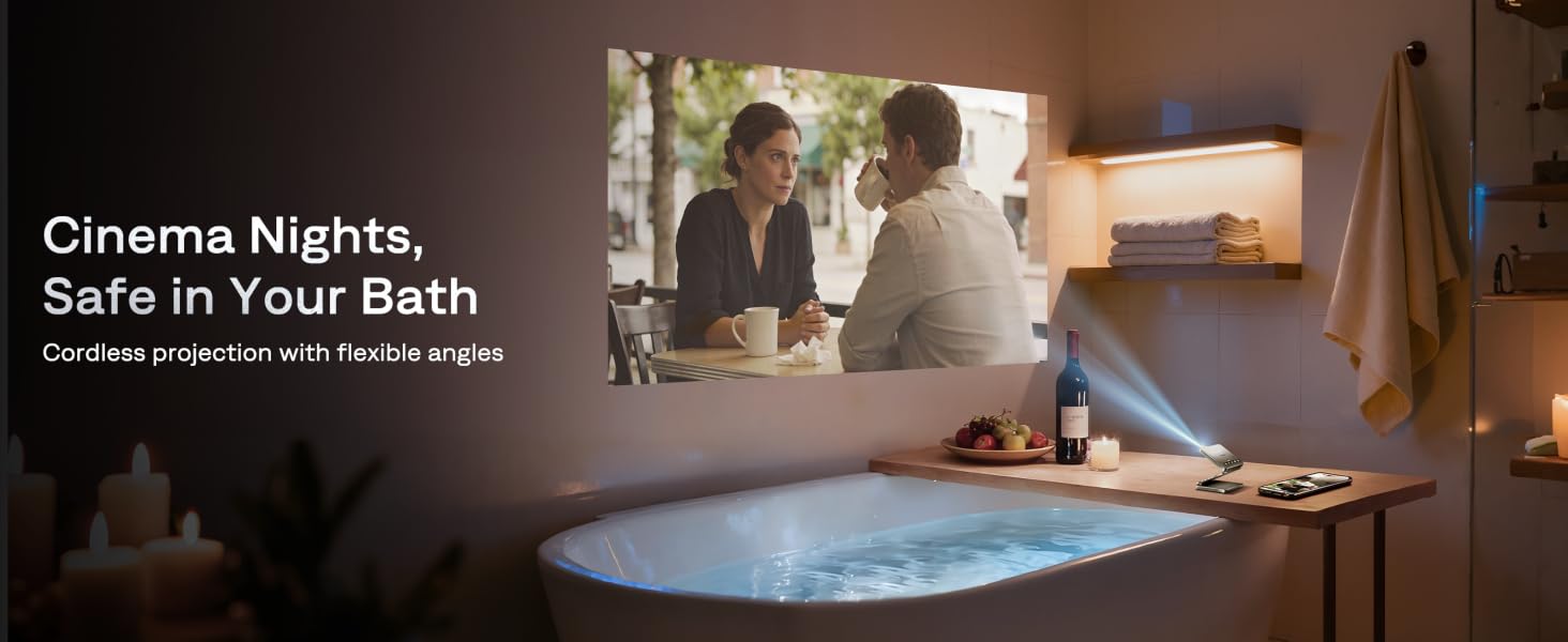 Aurzen ZIP Tri-Fold DLP Ultra-Portable Mini Pocket Projector