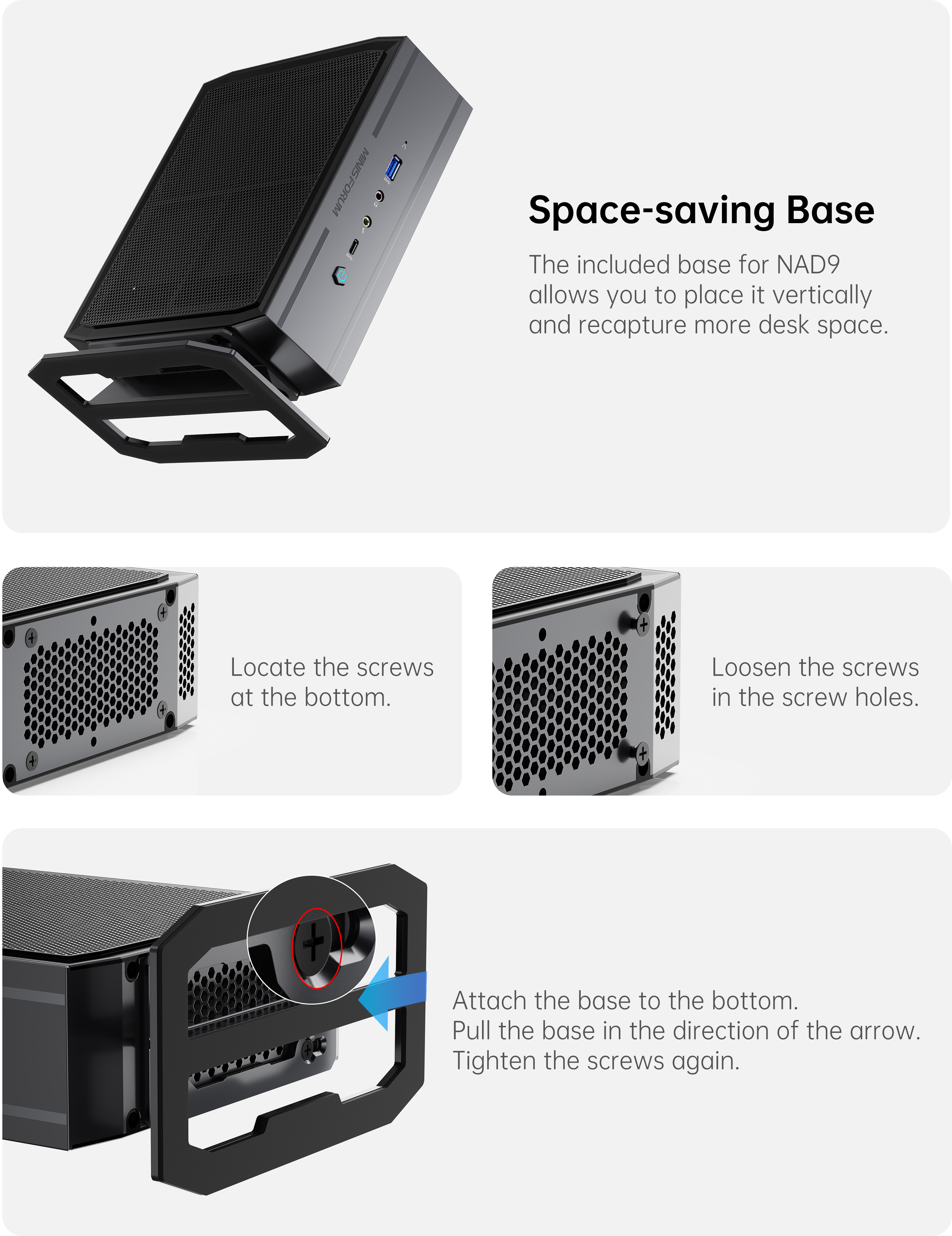 MINISFORUM NAD9 Mini PC Intel Core 12Gen i9-12900H 14 cores 20