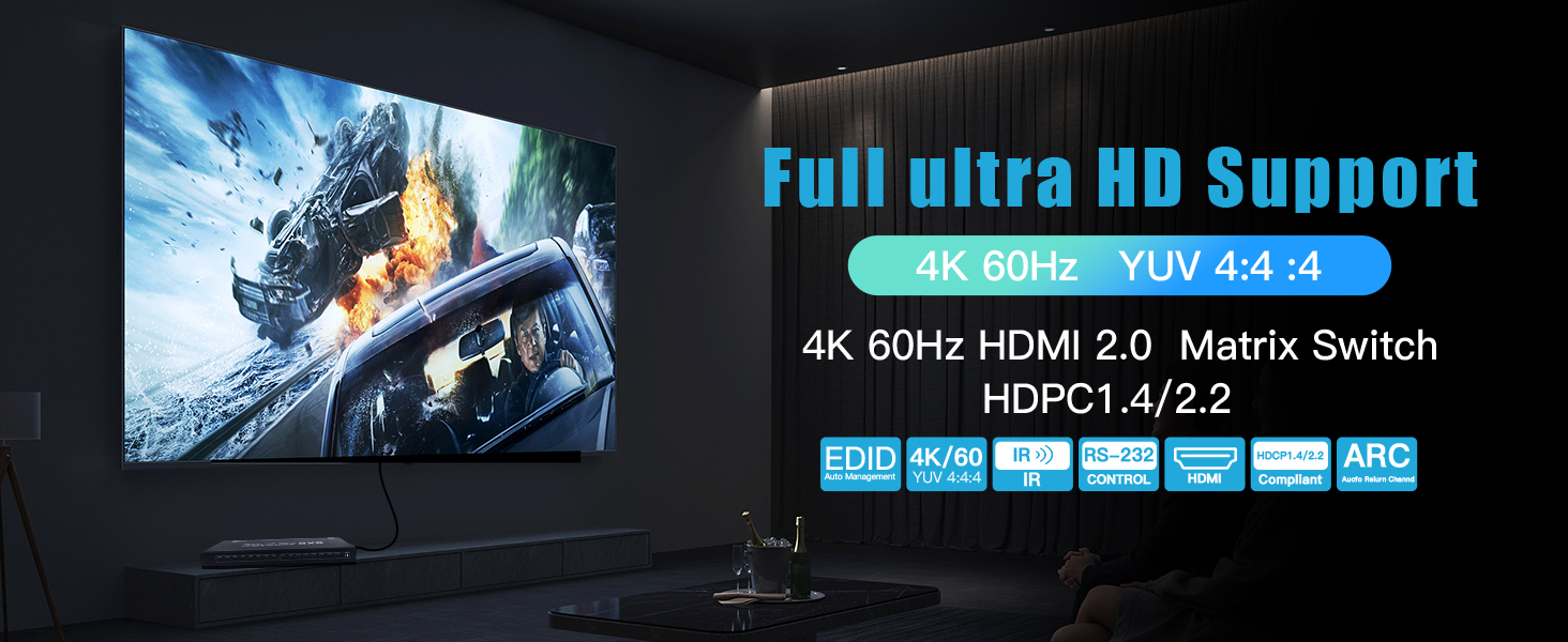 HDMI Matrix Switch 8x8 4K