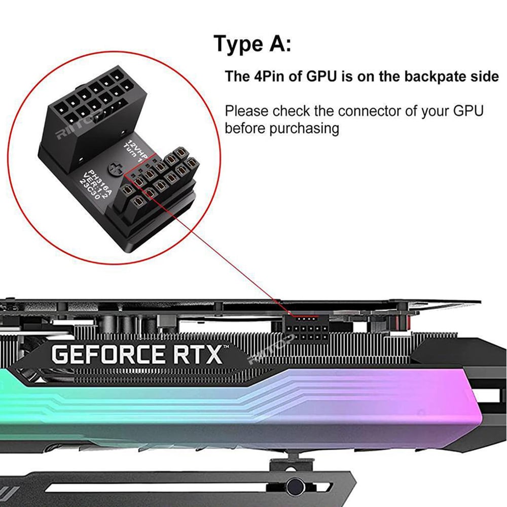 12VHPWR 180 Degree Angled Adapter