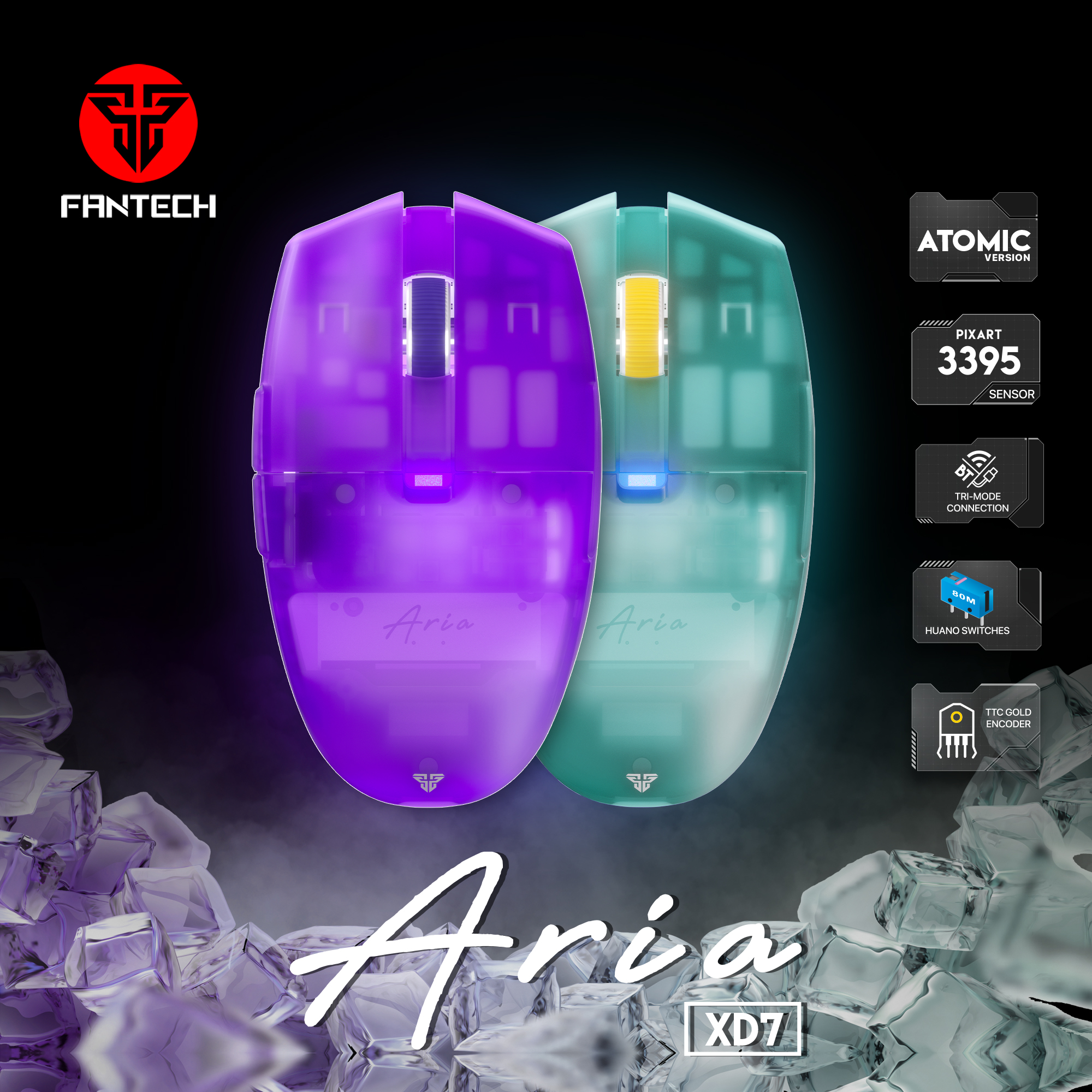 FANTECH Wireless Gaming Mouse,Medium-size ,Ergonomic Hand Grips 