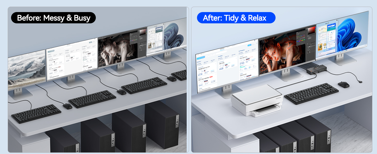 Improve Work Efficiency While Enjoying a Tidy & Relax Workstation