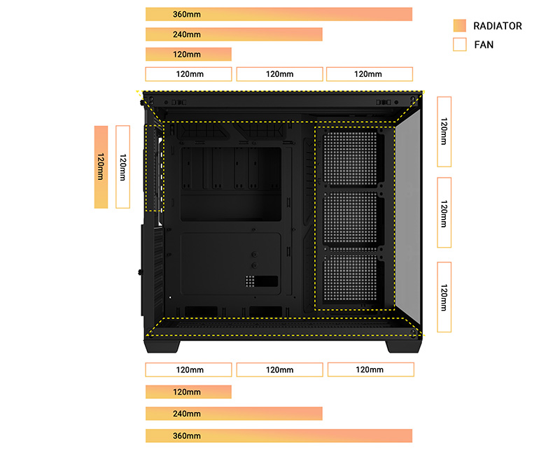 ASUS A32 PLUS Black ATX gaming PC case