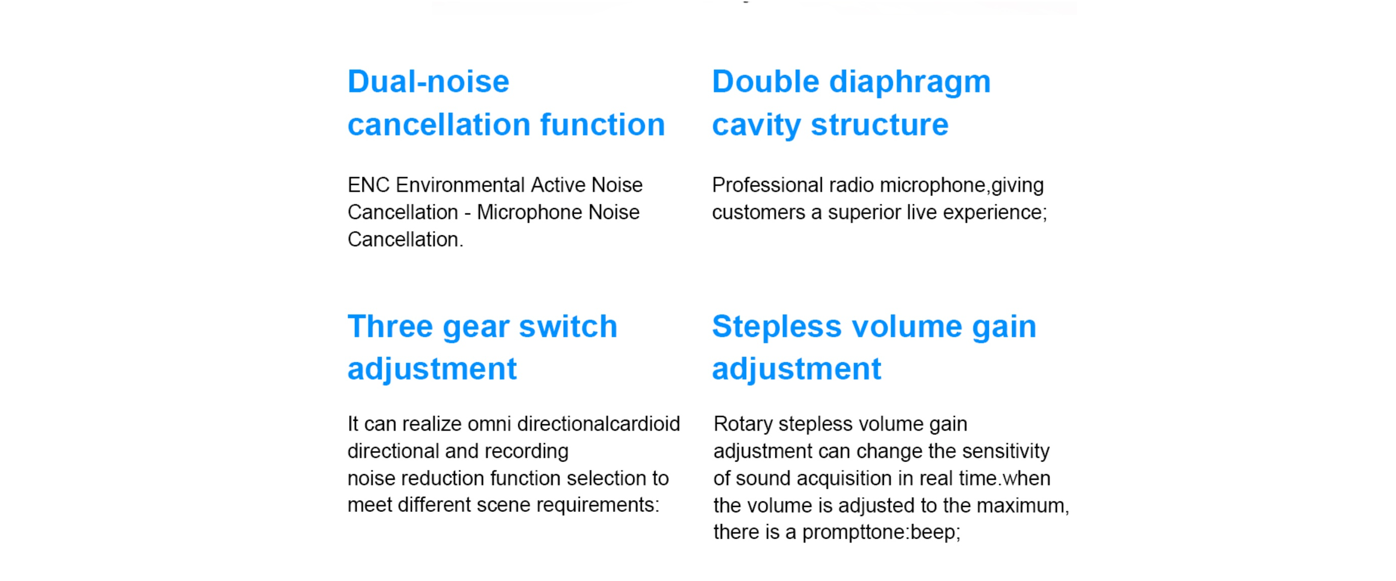 Built-in Microphone, Noise Cancelling Mic
