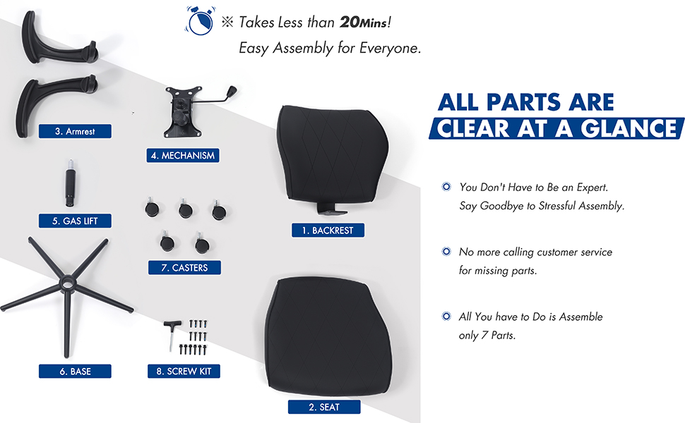 Assembly - Office Chair - Task Chair - Compture Chair - Drafting Stool