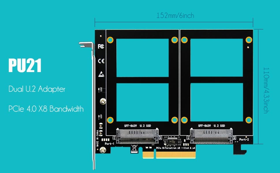 dual u.2 adapter