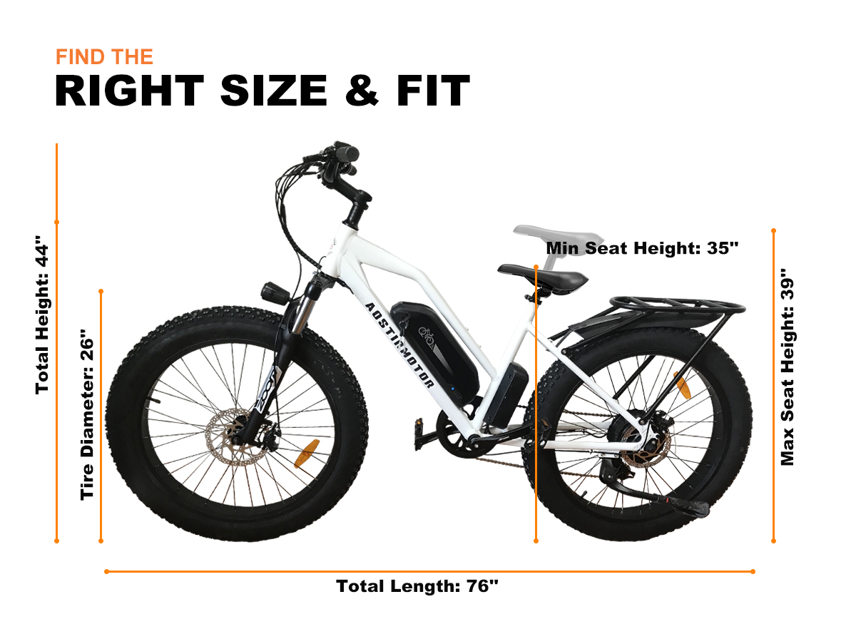Aostirmotor Unisex Electric bike S07-G Size
