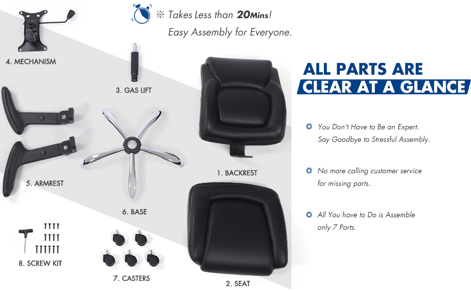 Assembly - Office Chair - Task Chair - Compture Chair - Executive Chair - Manager Chair