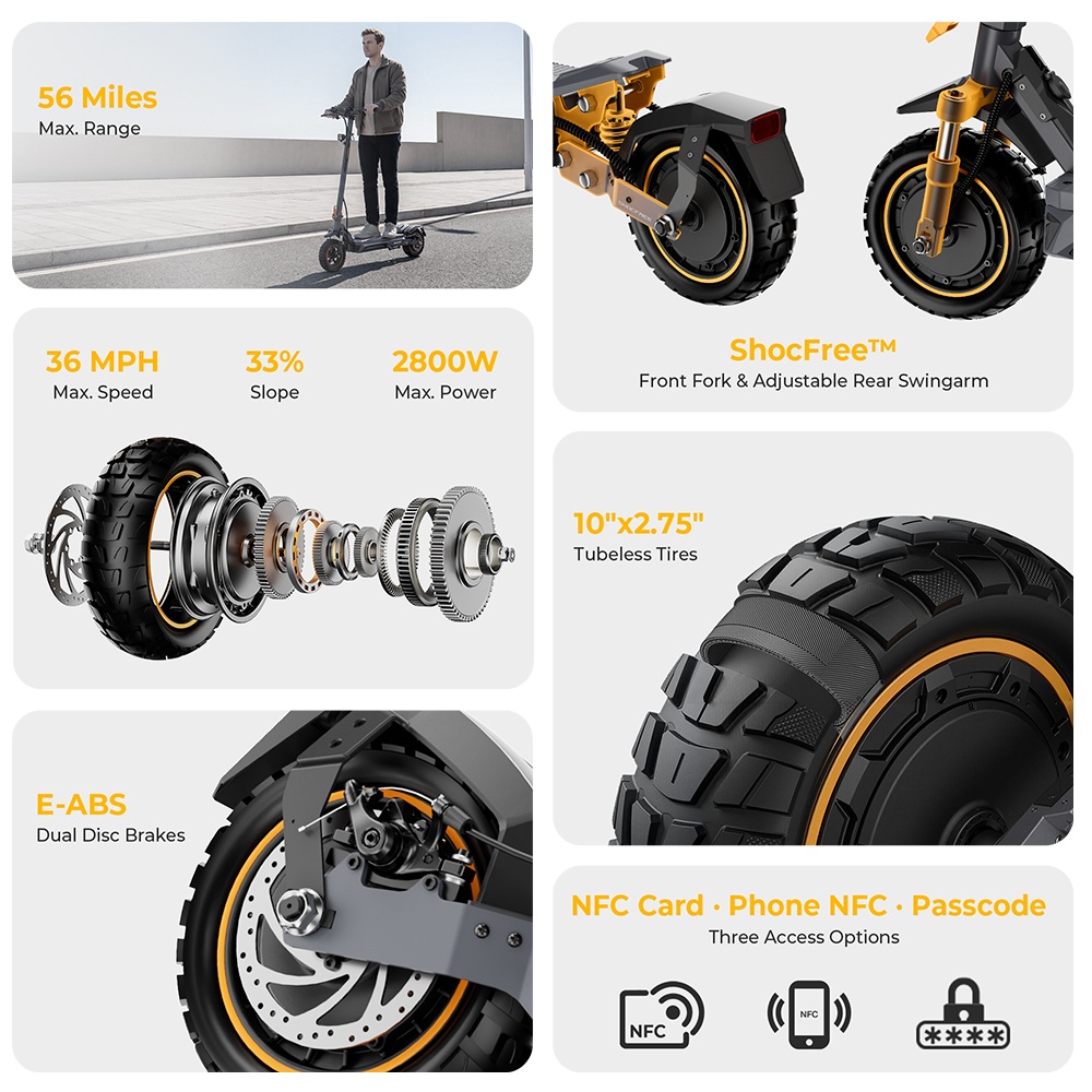 Ausom K20 Pro Dual Motor 2800W Fast Electric Scooter