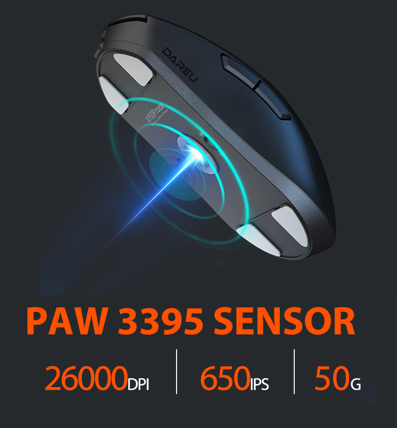 DAREU A950GM Wireless Gaming Mouse - Black