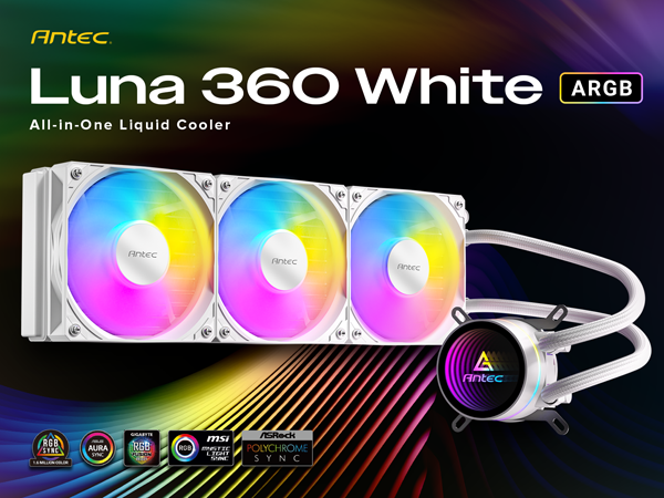 Antec Luna 360 ARGB White AIO Liquid CPU Cooler