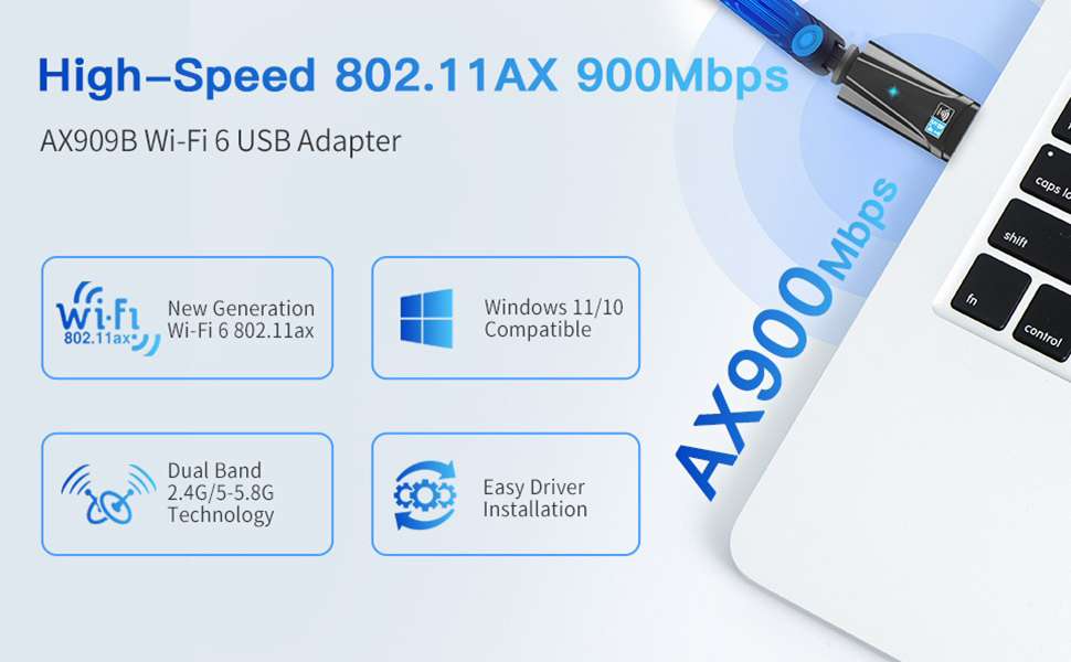 AX909B Features The Combination Of The Functionality Between Bluetooth 5.4 Adapter And Wi-Fi 6 Adapt