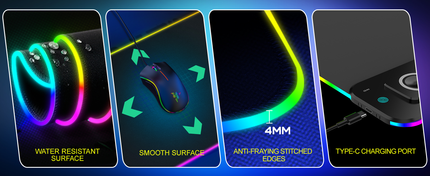 rgb gaming mouse pad