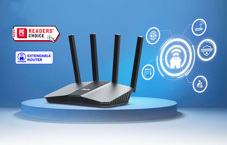 ASUS RT-BE55 Dual-band WiFi 7 (802.11be) Smart AiMesh Extendable Router
