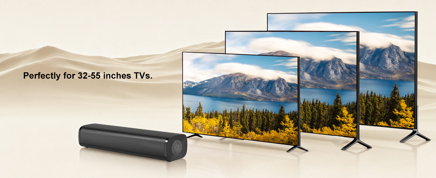 Wohome Sound Bar for Smart TV with Wired Subwoofers