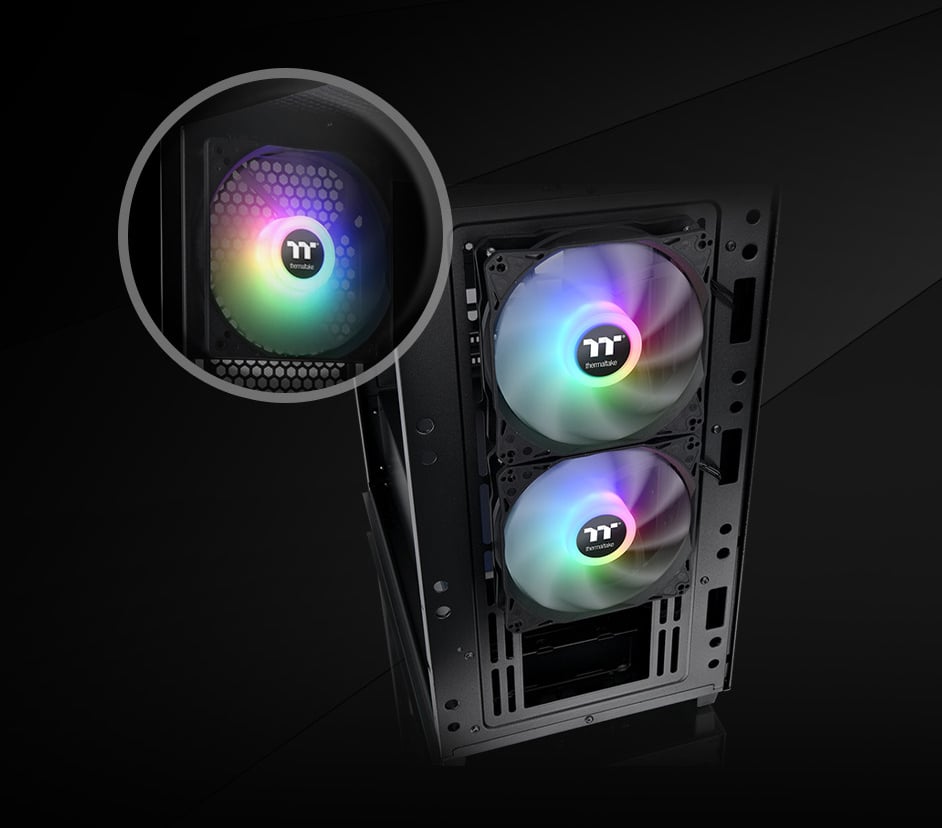 Thermaltake Versa H16 TG ARGB Black Micro ATX Tower Case