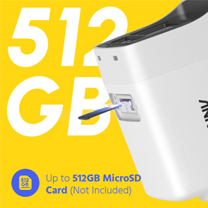 Supports Up To 512 GB TF Card