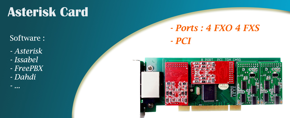 Asterisk card TDM800P