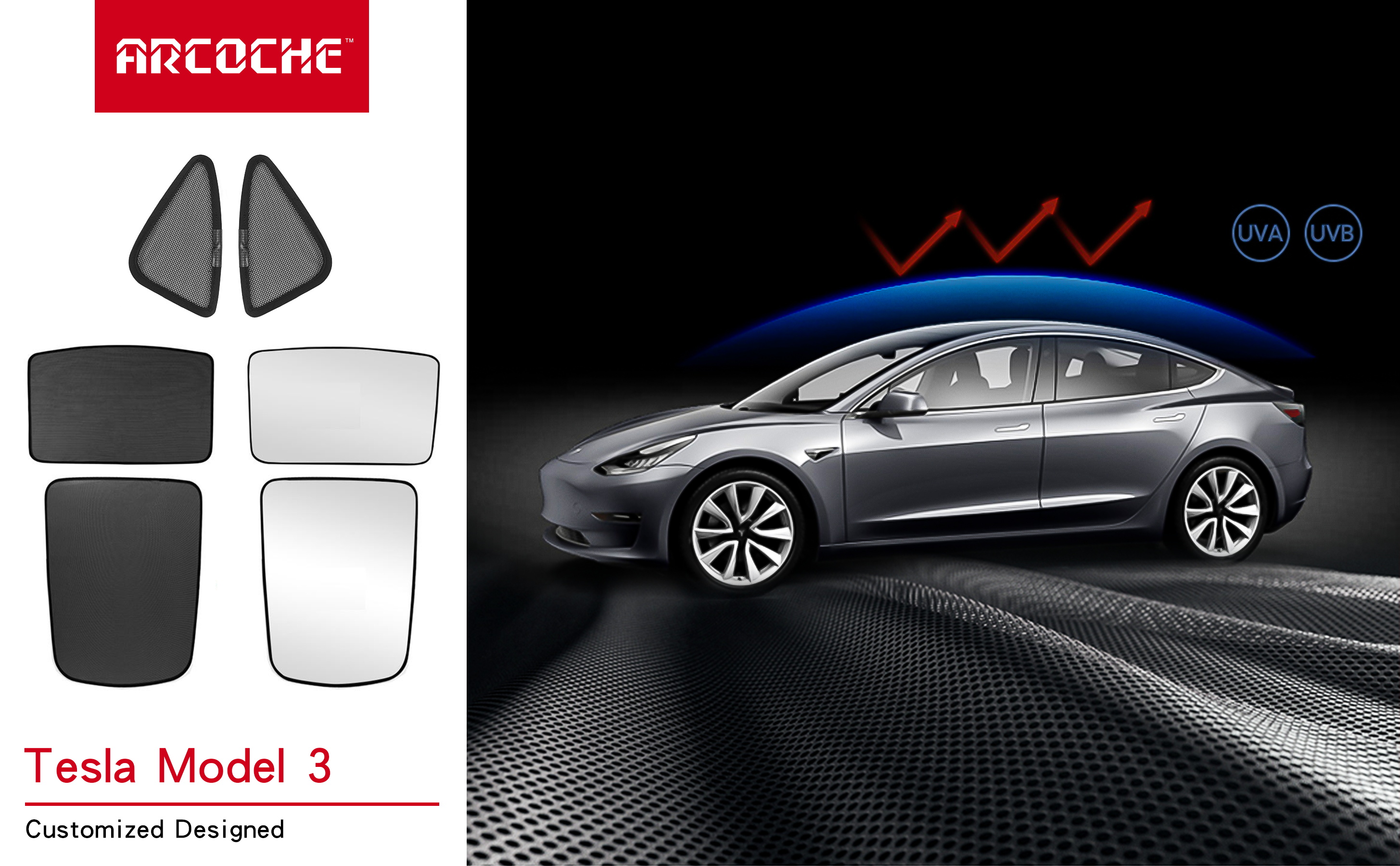 Sunshade Glass Roof and Full Rear Window Sunshade