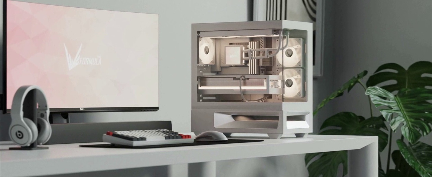 Formula V Line Crystal Z3 Plus White Mid-Tower ATX PC Case