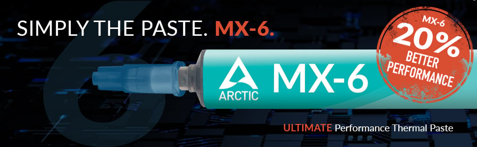  ARCTIC MX-6 (4 g, incl. 6 MX Cleaner) - Ultimate Performance  Thermal Paste for CPU, Consoles, Graphics Cards, laptops, Very high Thermal  Conductivity, Long Durability, Non-Conductive, CPU Thermal : Electronics