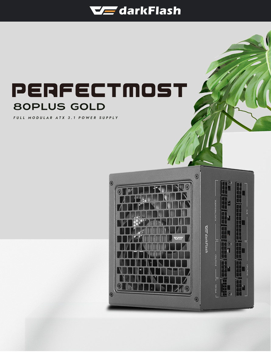 darkFlash PMT750, 750W Fully Modular Power Supply, 80 PLUS Gold & Cybenetics Platinum Certified