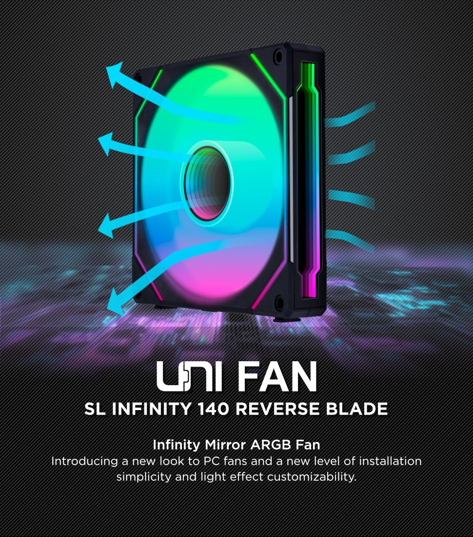 140mm, UNIFAN, Reverse Blade, SL Infinity