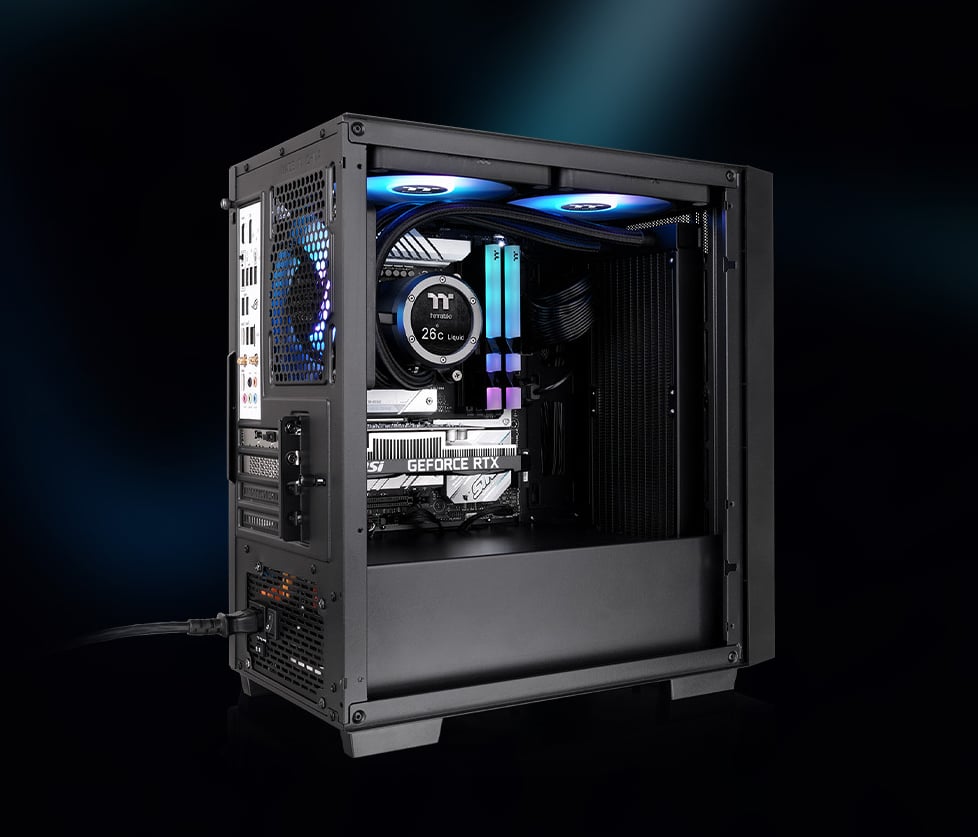Thermaltake Versa H16 TG ARGB Black Micro ATX Tower Case