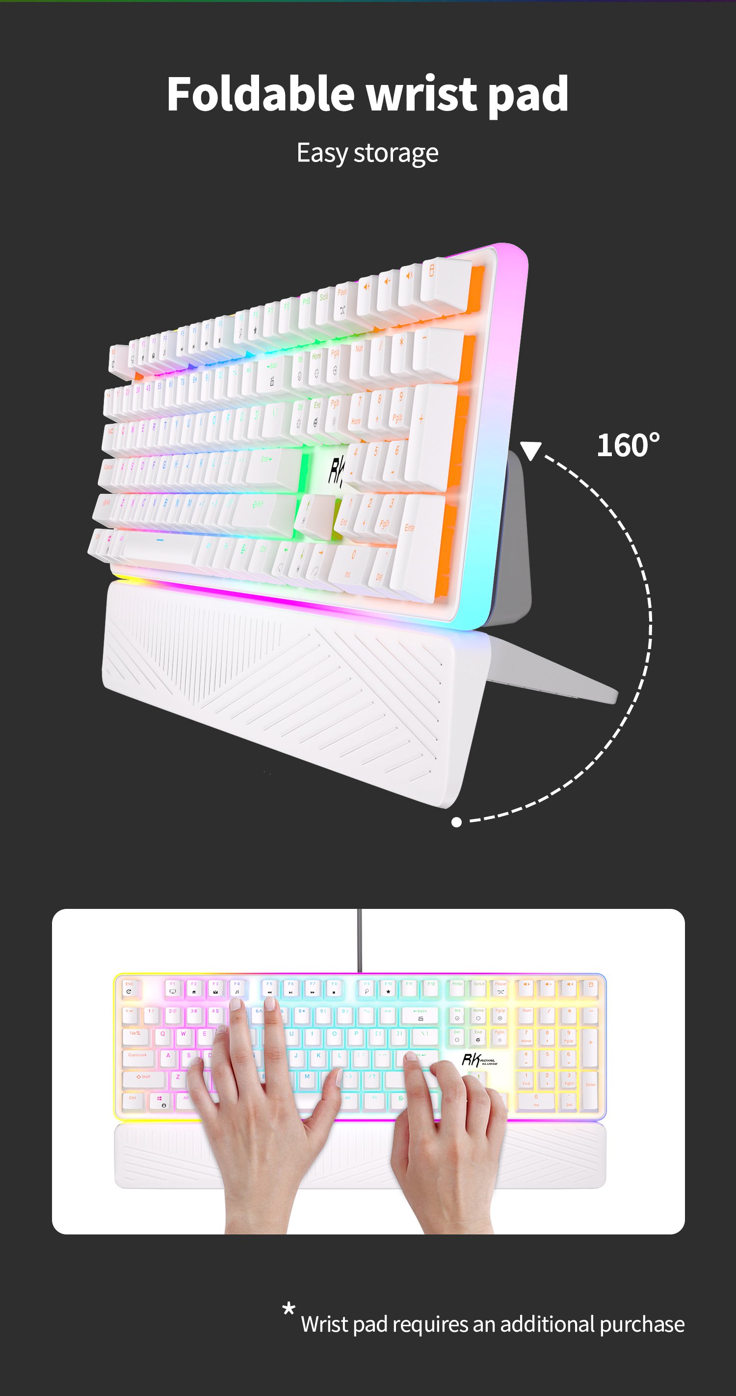 Rk Royal Kludge Rk918 Wired Mechanical Keyboard 108 Keys 100% Rgb 