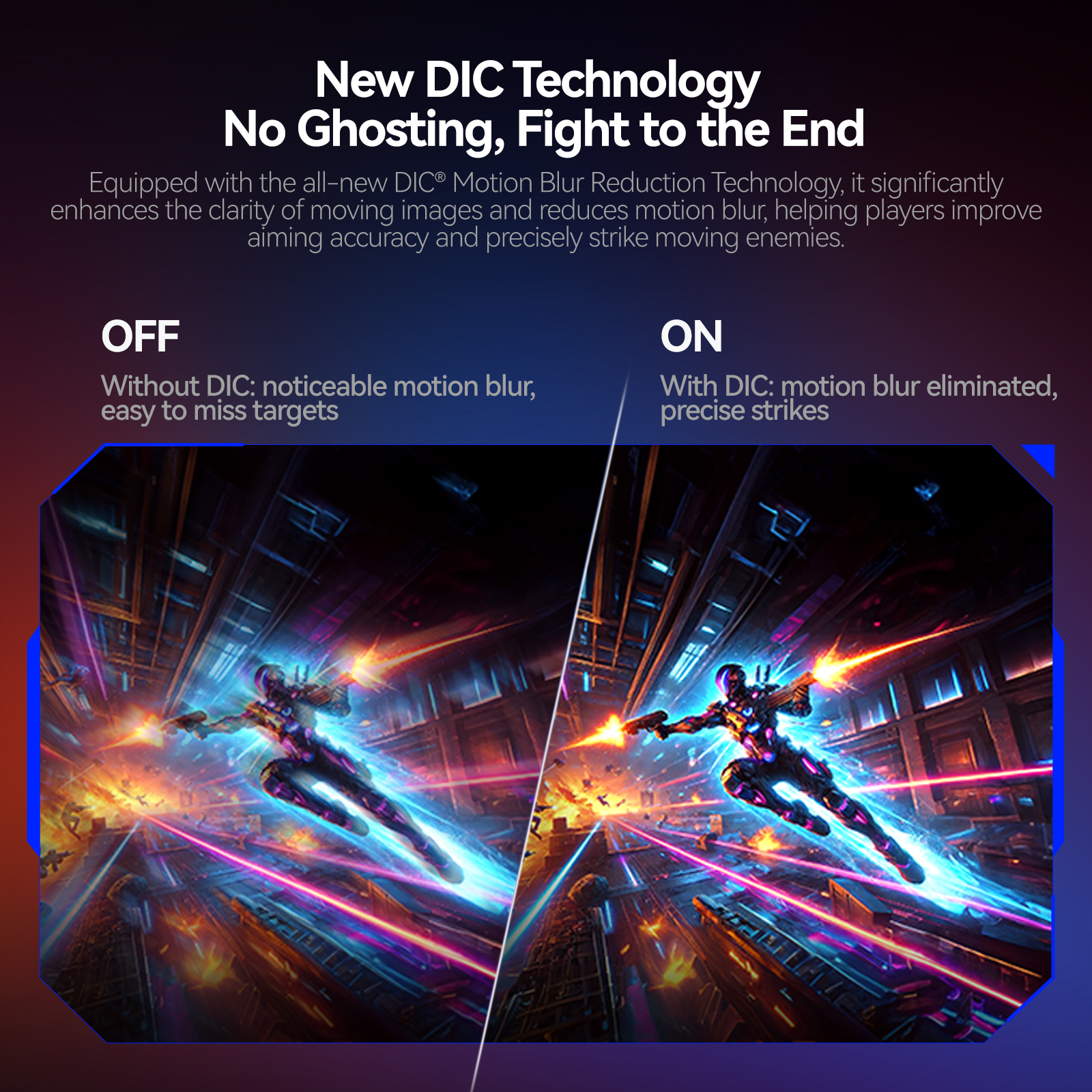 New DIC Technology. No Ghosting, Fight to the End