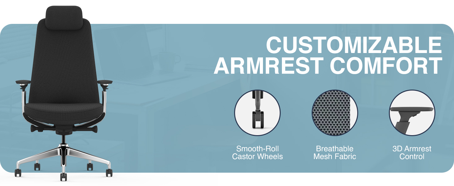 executive leather office chair, modern high-back desk chair, premium boardroom seating